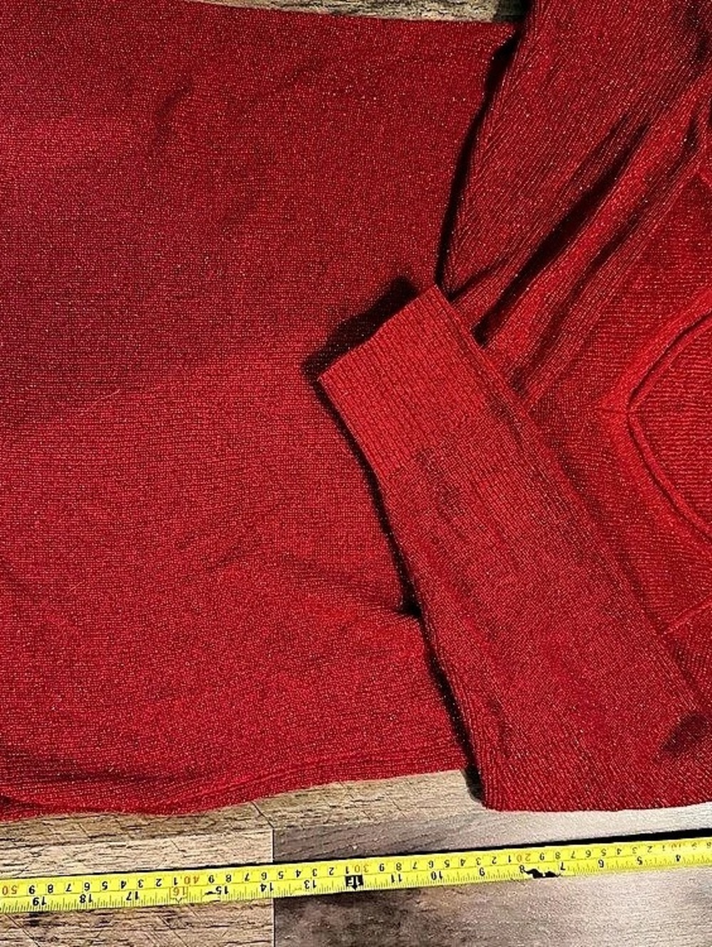 Liz Claiborne Red Knit Sweater Size Medium Like New